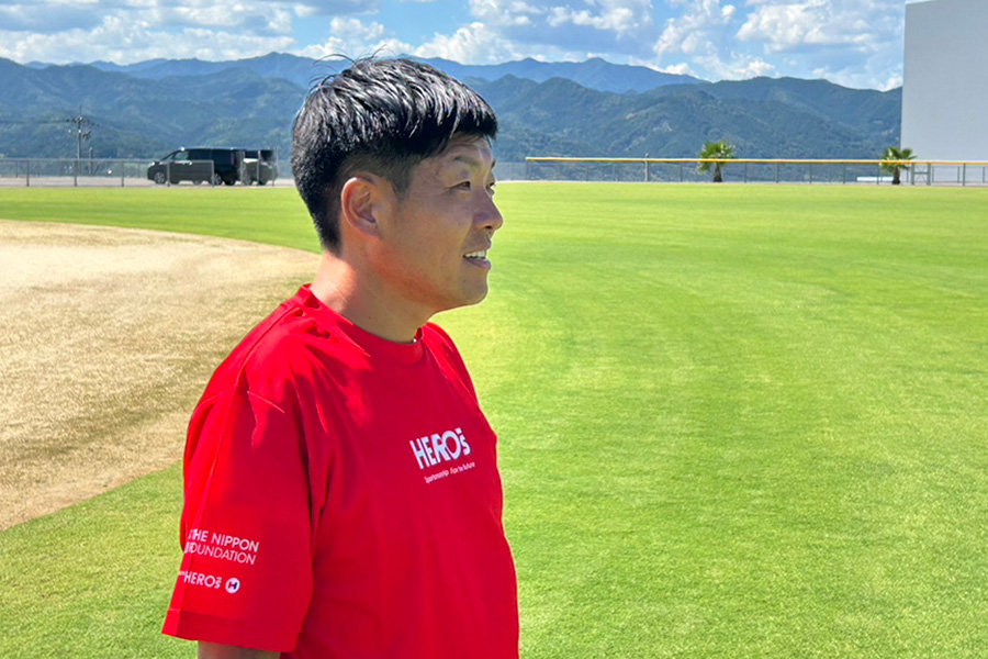 イベントを見守るアラボーイズ代表の筒香裕史氏【写真：木村竜也】