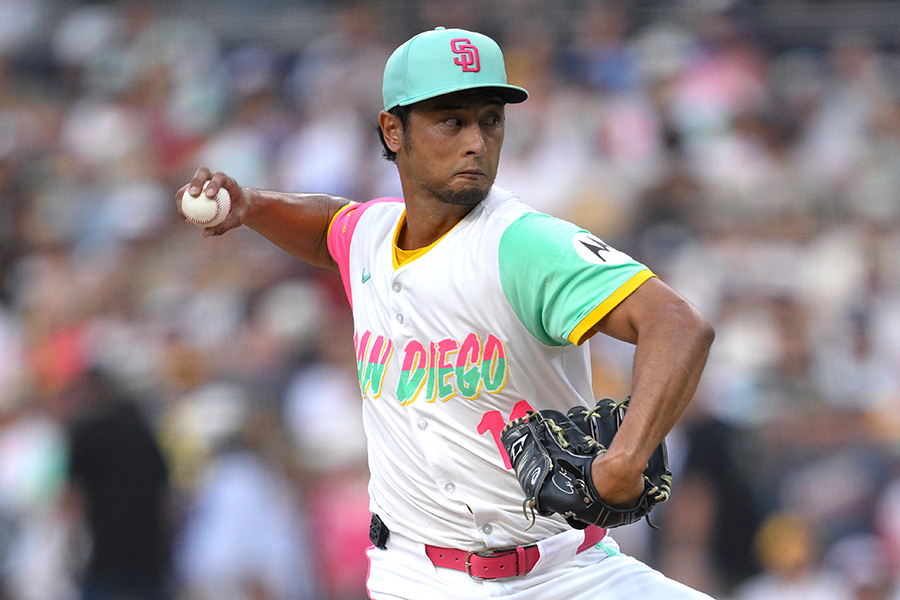 ドジャース戦に先発したパドレス・ダルビッシュ有【写真：アフロ】