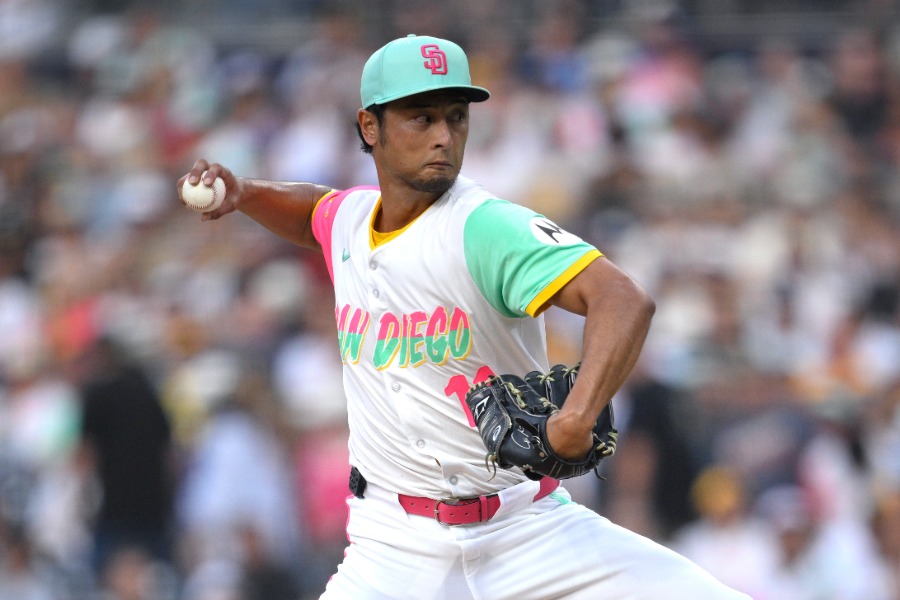 ドジャース戦に先発したパドレス・ダルビッシュ有【写真：アフロ】