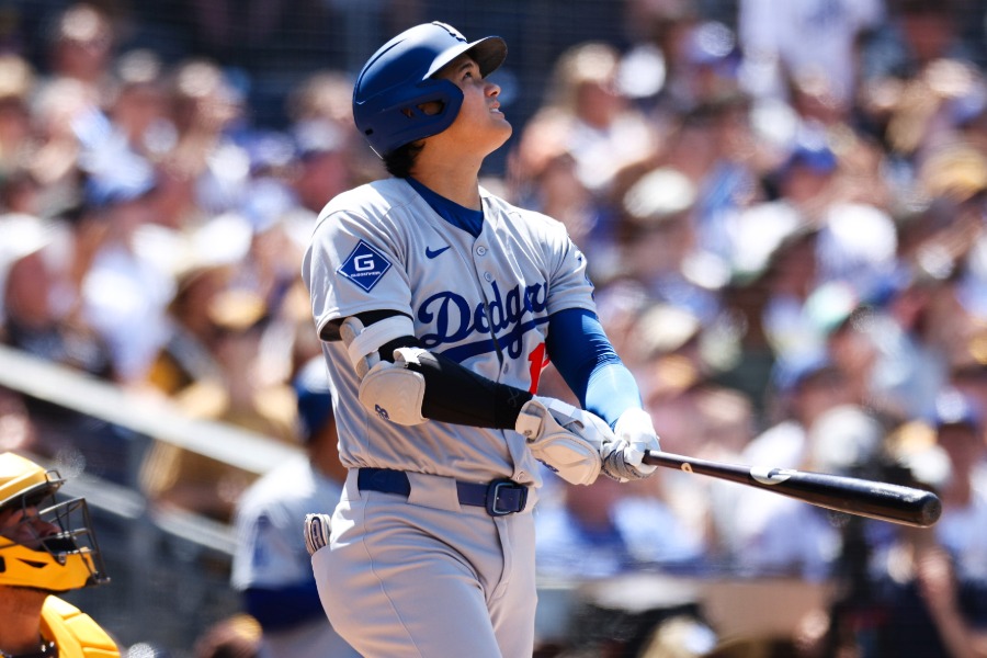 パドレス戦に本塁打を放ったドジャース・大谷翔平【写真：アフロ】