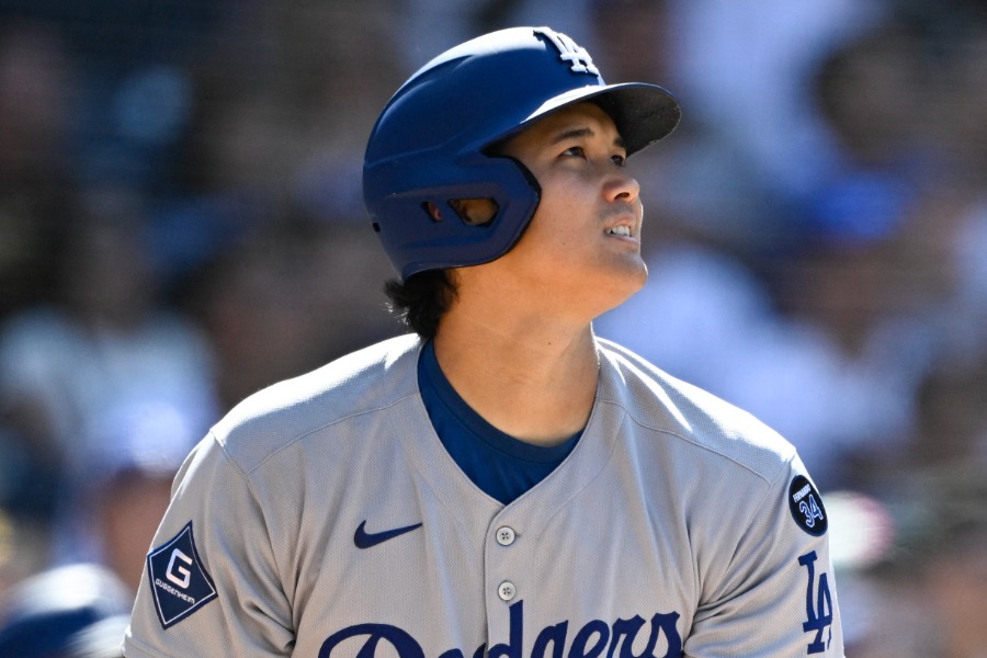 45号ソロを放ったドジャース・大谷翔平【写真:ロイター】