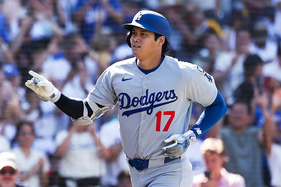 パドレス戦で本塁打を放ったドジャース・大谷翔平【写真:アフロ】
