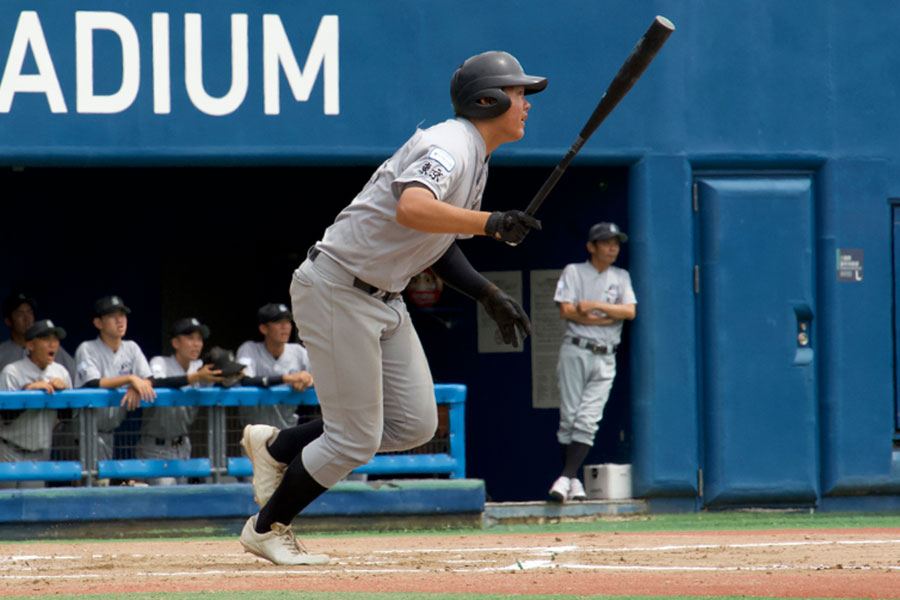 準々決勝で逆転打を放った世田谷西リトルシニア・浅田宋次朗【写真：磯田健太郎】