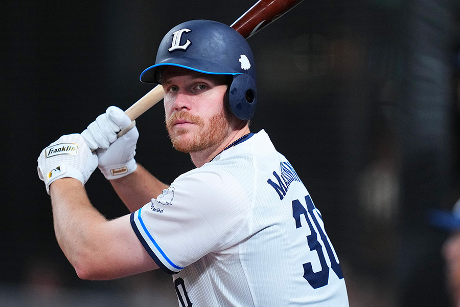 西武在籍時のデビット・マキノン氏【写真：矢口亨】