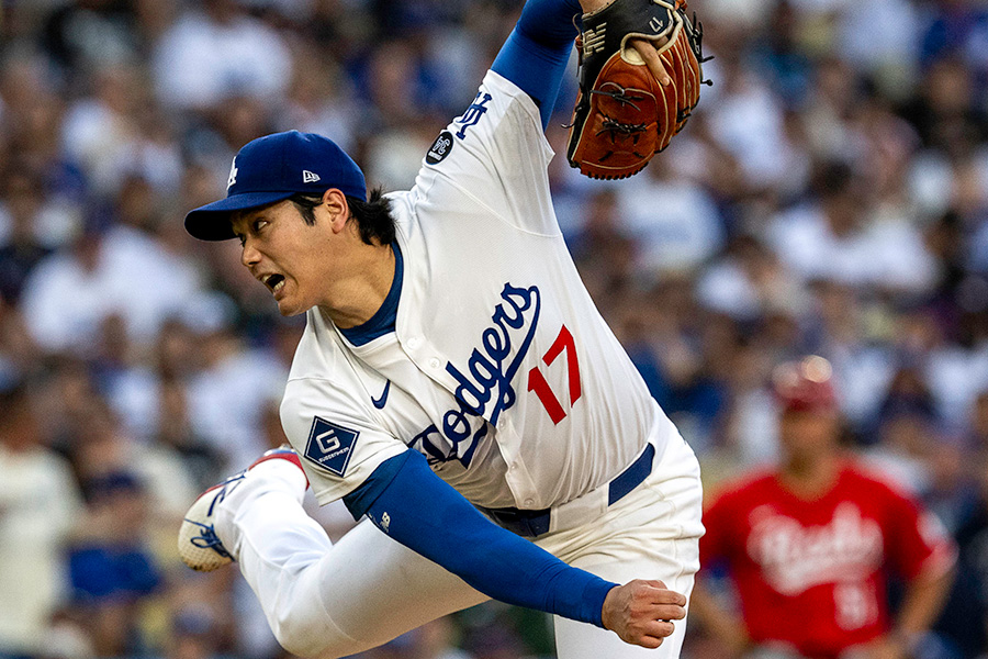 レッズ戦で力投したドジャース・大谷翔平【写真：アフロ】