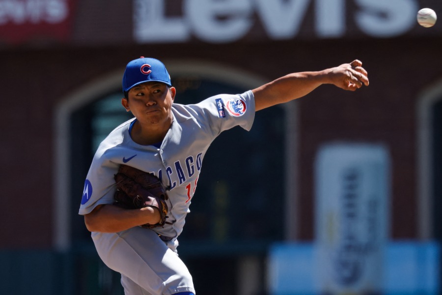 ジャイアンツ戦に登板したカブス・今永昇太【写真:ロイター】