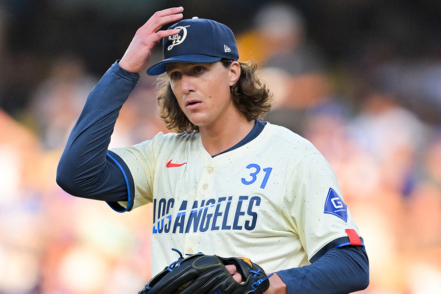 先発したドジャースのタイラー・グラスノー【写真：ロイター】