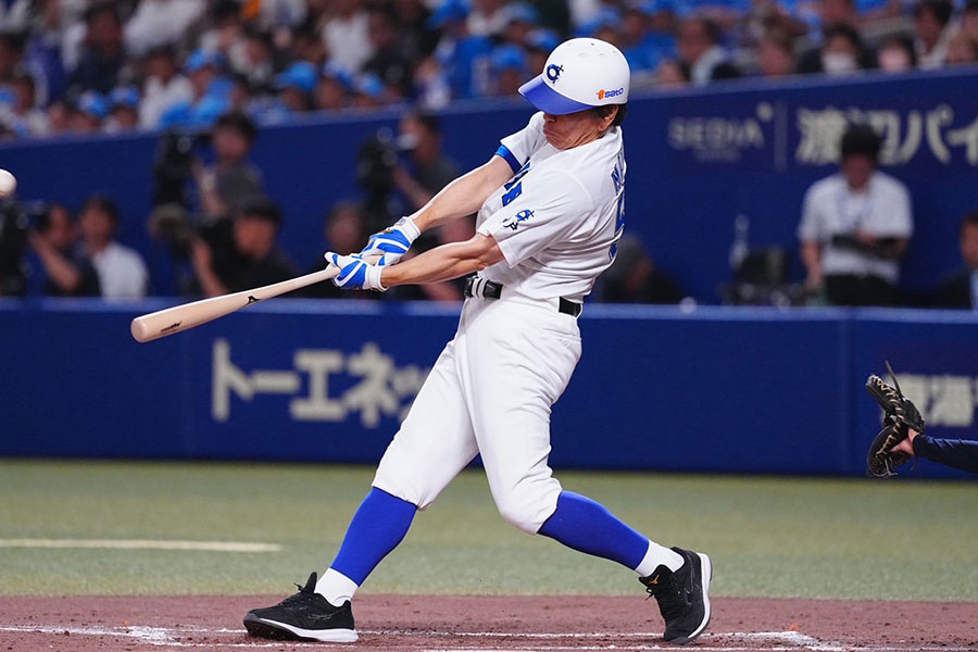 3点本塁打を放った松井秀喜氏【写真：荒川祐史】