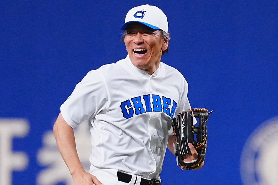 試合に出場した松井秀喜氏【写真：荒川祐史】