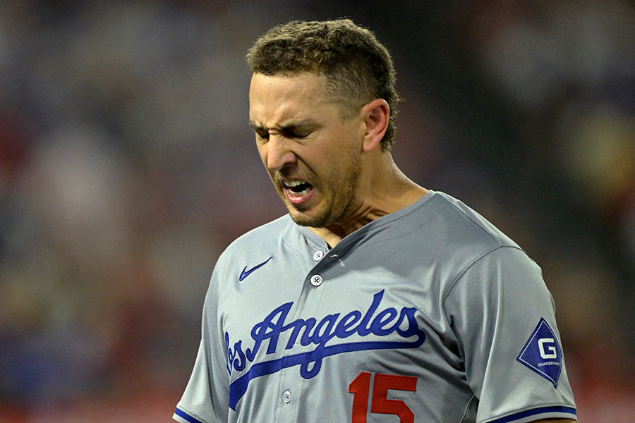 ドジャーズ時代のオースティン・バーンズ【写真：アフロ】