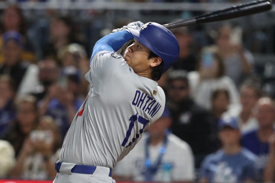 パイレーツ戦で46号を放ったドジャース・大谷翔平【写真:ロイター】