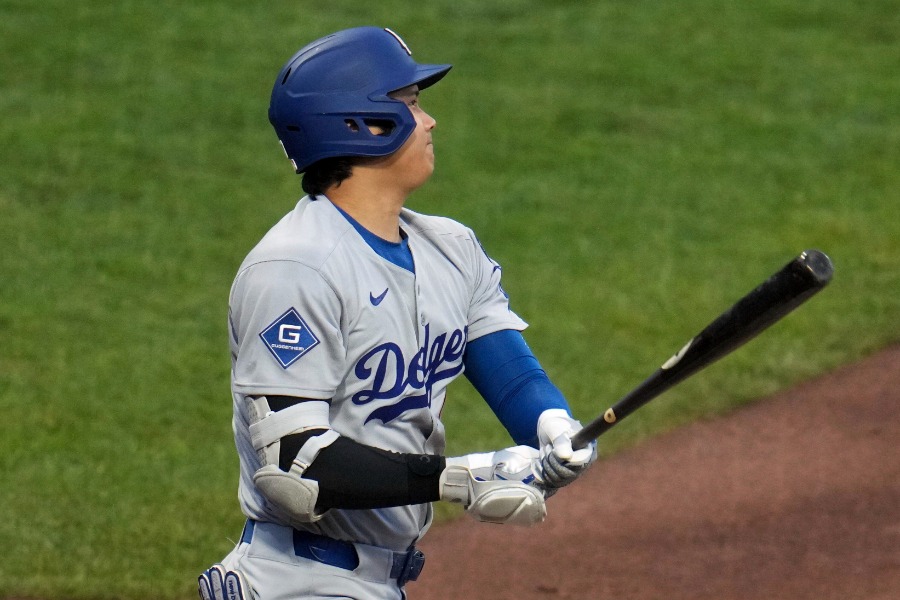 46号ソロを放ったドジャース・大谷翔平【写真：アフロ】