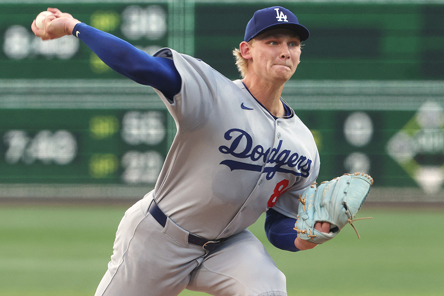 パイレーツ戦に先発したドジャースのエメ・シーハン【写真：ロイター】