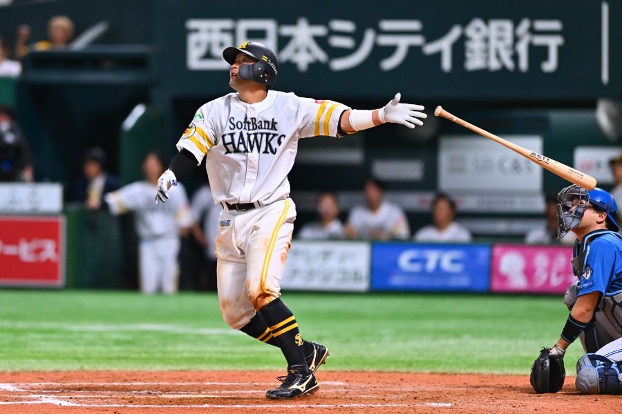 ソフトバンク・嶺井博希【写真：古川剛伊】