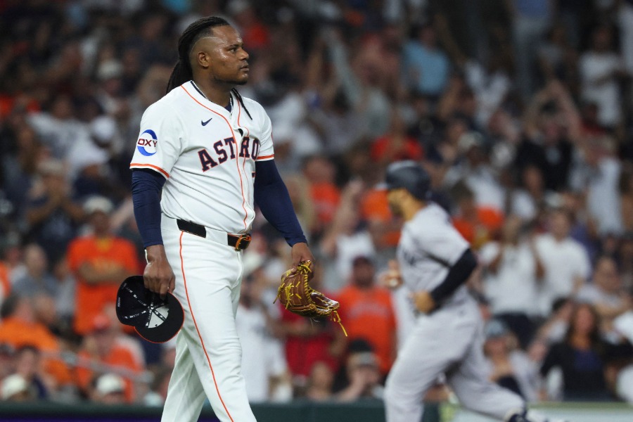 ヤンキース戦に先発したアストロズのフランバー・バルデス【写真：ロイター】