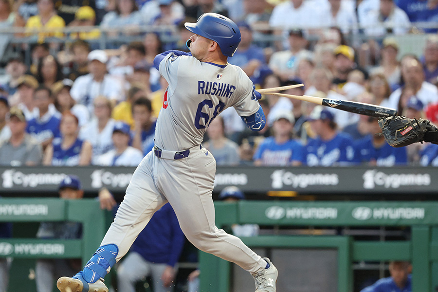 ドジャースのダルトン・ラッシング【写真：ロイター】