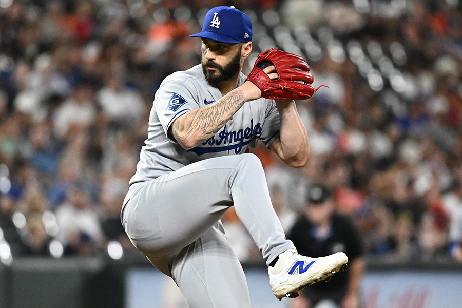 オリオールズ戦に登板したドジャースのタナー・スコット【写真：ロイター】