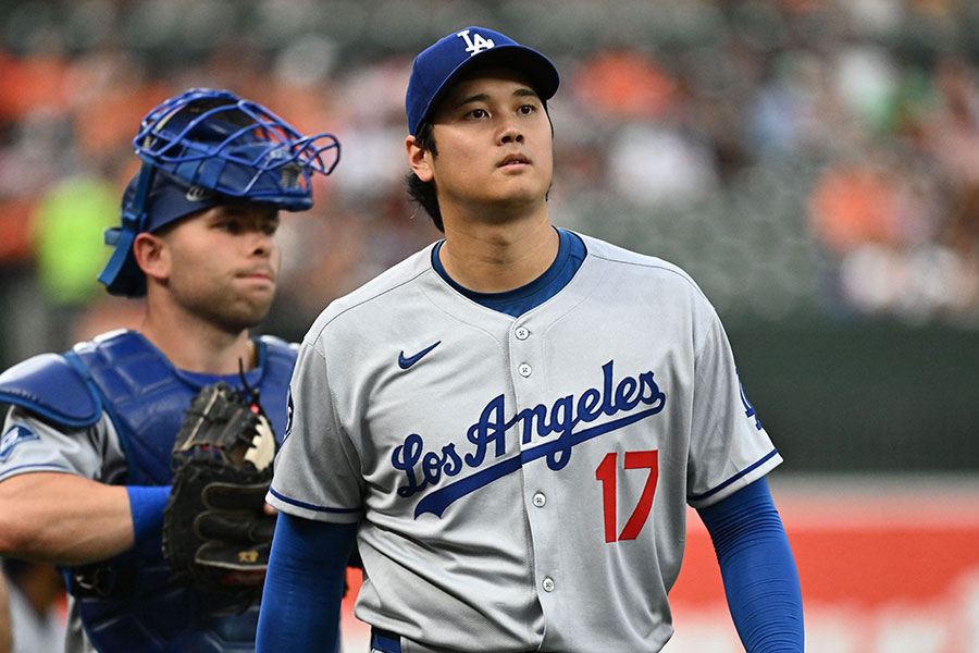 オリオールズ戦に登板したドジャース・大谷翔平【写真：ロイター】