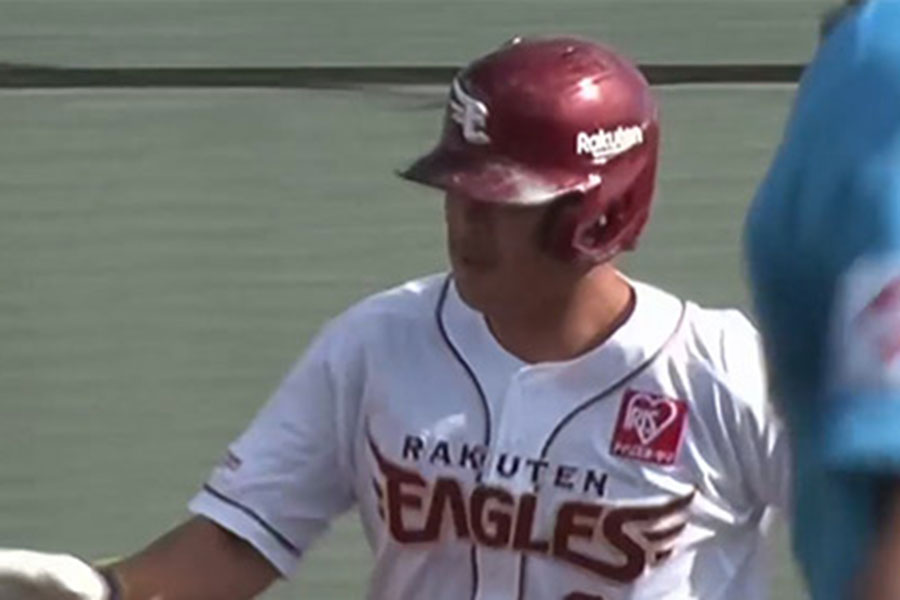 巨人2軍戦に出場した楽天・浅村栄斗【画像：パーソル パ・リーグTV】