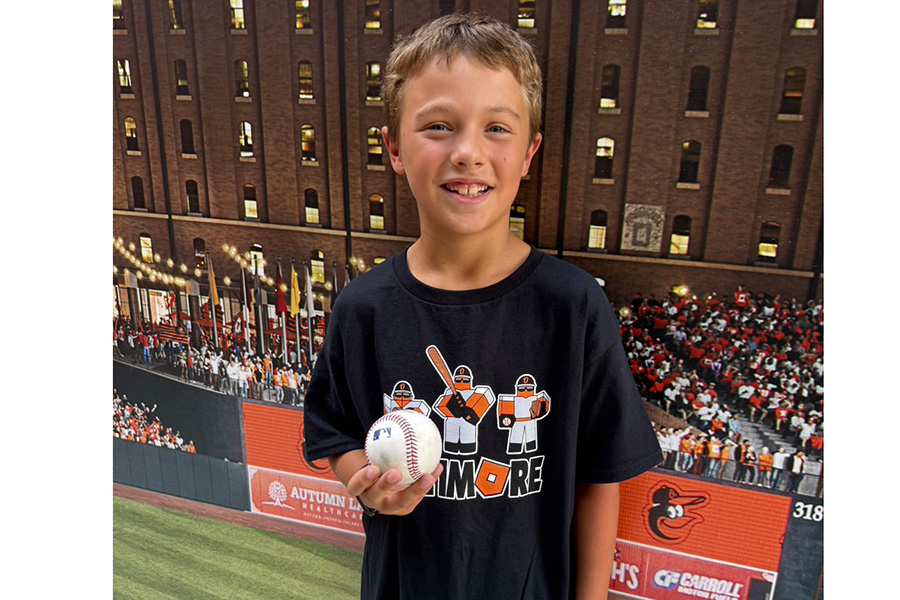 ドジャース・大谷翔平の47号本塁打をキャッチしたジェイコブ・ベナー君【写真：上野明洸】