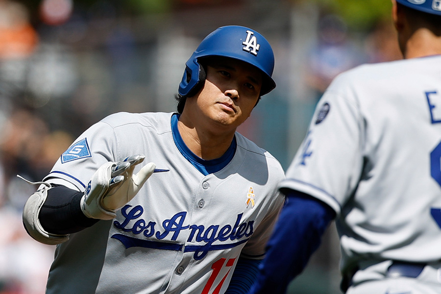 2打席連続本塁打を放ったドジャース・大谷翔平【写真：アフロ】