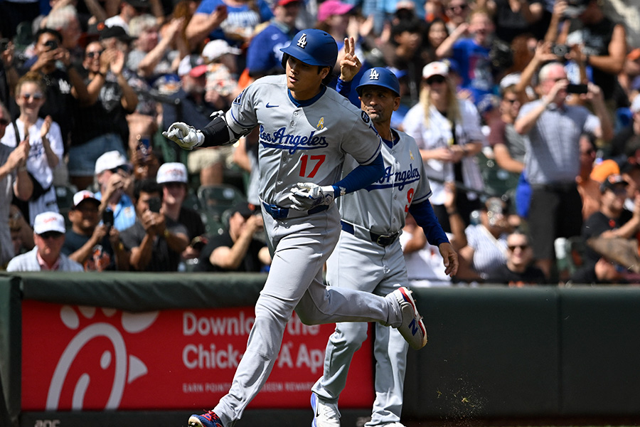 47号本塁打を放ったドジャース・大谷翔平【写真：アフロ】