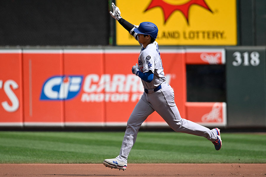 オリオールズ戦で48号の本塁打を放ったドジャース・大谷翔平【写真：ロイター】