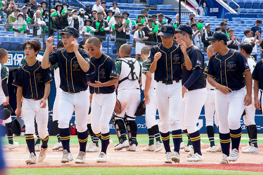 全日本少年軟式野球大会に出場した相双選抜ナイン【写真：磯田健太郎】
