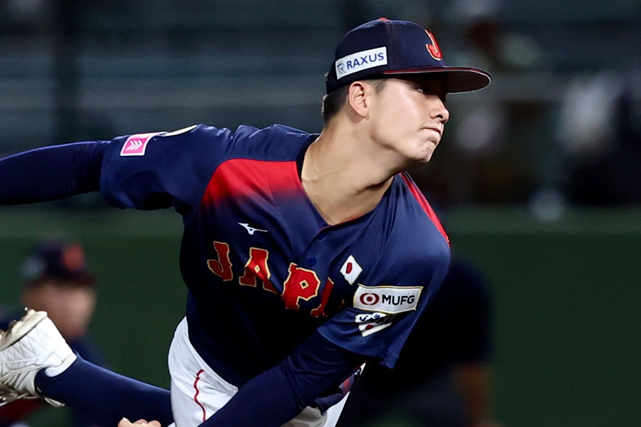 U18日本代表先発の横浜・奥村頼人【写真：加治屋友輝】