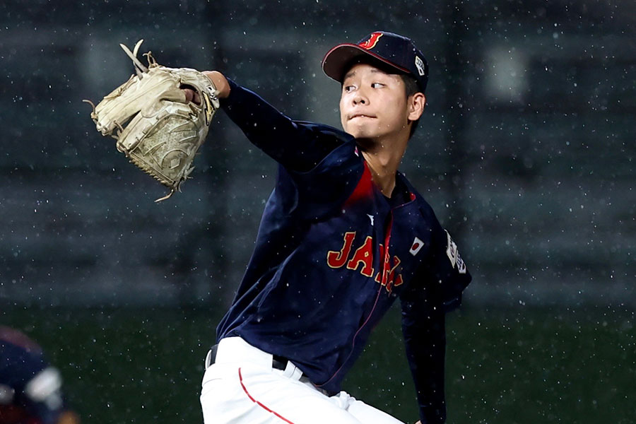 U18日本代表の京都国際・西村一毅【写真：加治屋友輝】