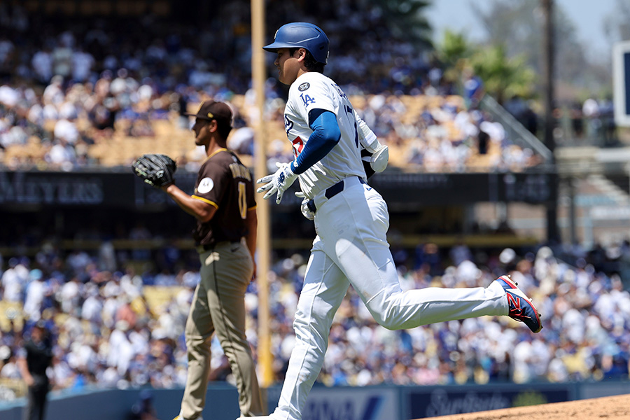 パドレス・ダルビッシュ有と対戦したドジャース・大谷翔平【写真：アフロ】
