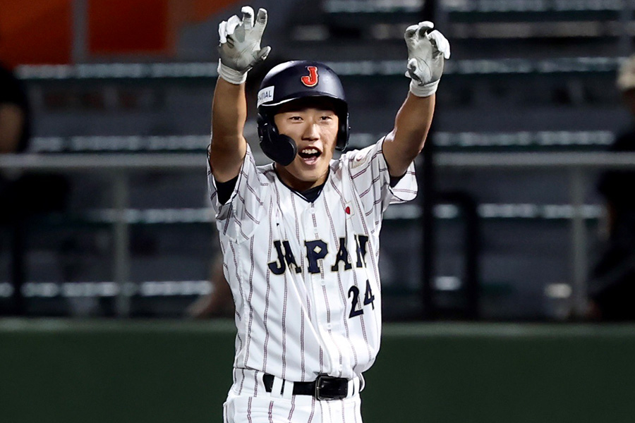 チャイニーズ・タイペイ戦に出場した侍J・坂本慎太郎【写真：加治屋友輝】