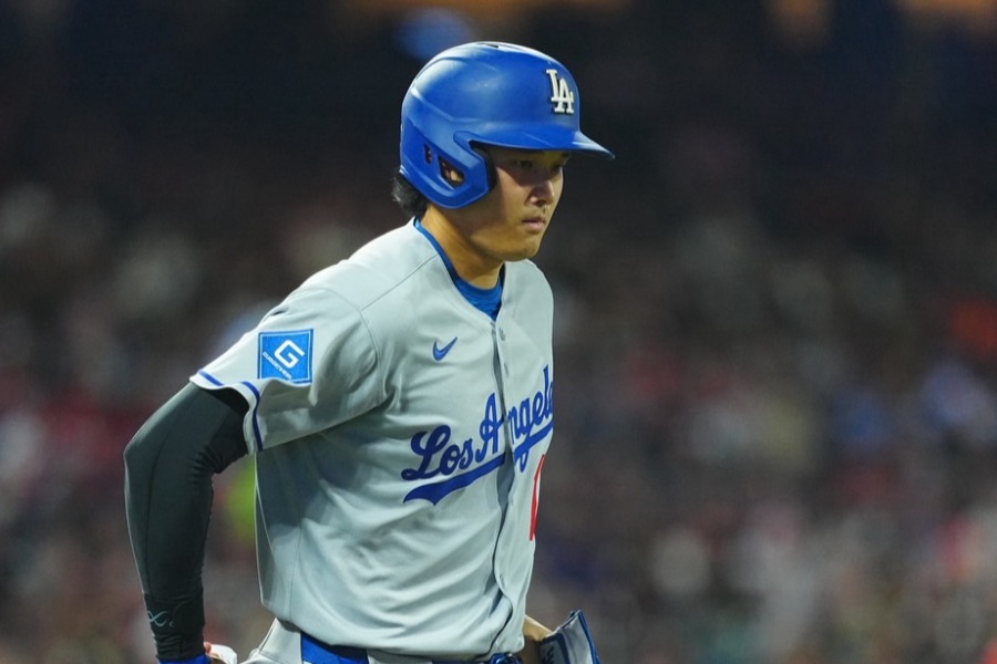 ジャイアンツ戦に出場したドジャース・大谷翔平【写真:荒川祐史】
