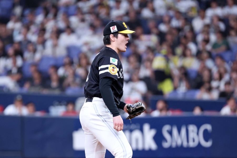 オリックス戦に先発したソフトバンク・有原航平【写真：栗木一考】