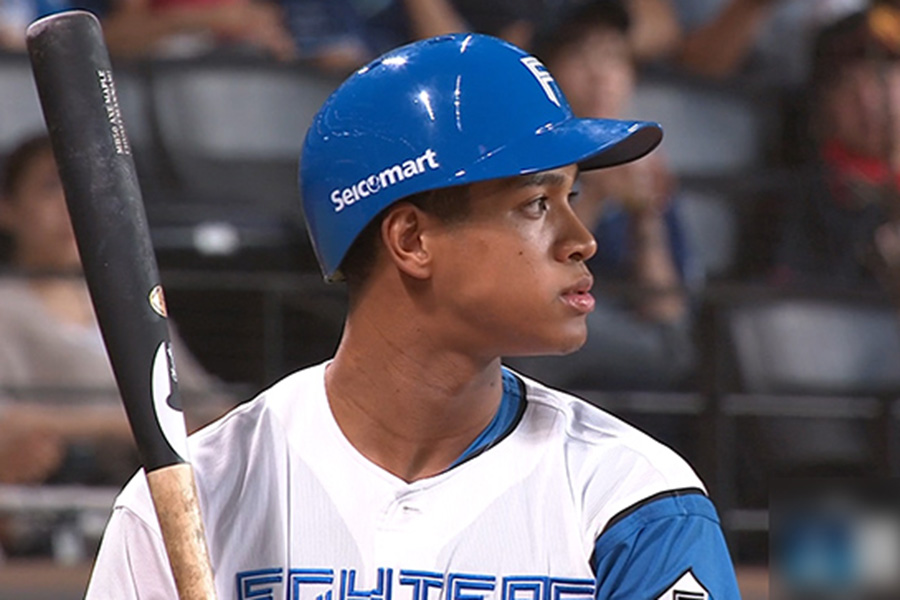 西武戦に出場した日本ハム・万波中正【画像：パーソル パ・リーグTV】