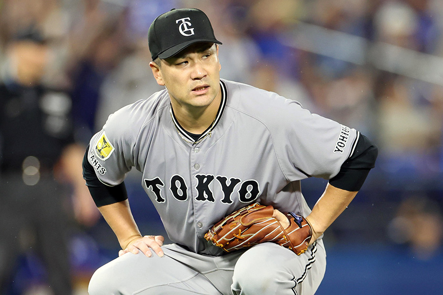 DeNA戦に登板した巨人・田中将大【写真提供：産経新聞社】