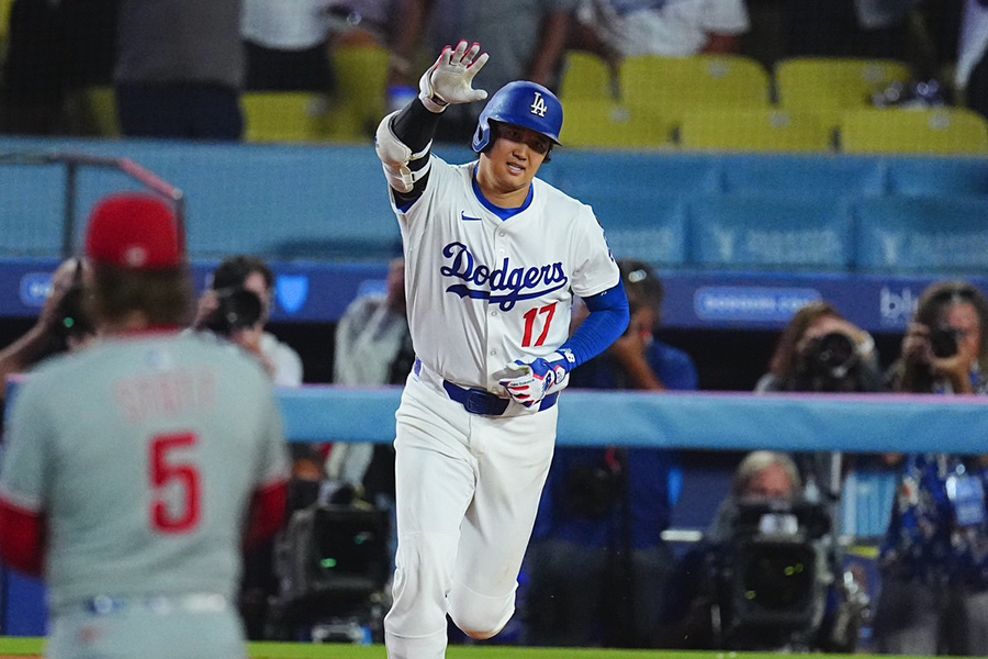 50号本塁打を放ったドジャース・大谷翔平【写真：荒川祐史】
