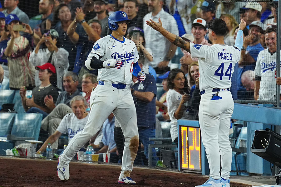 50号を放ったドジャース・大谷翔平【写真：荒川祐史】