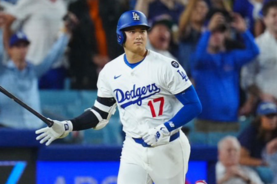 51号本塁打を放ったドジャース・大谷翔平【写真：荒川祐史】