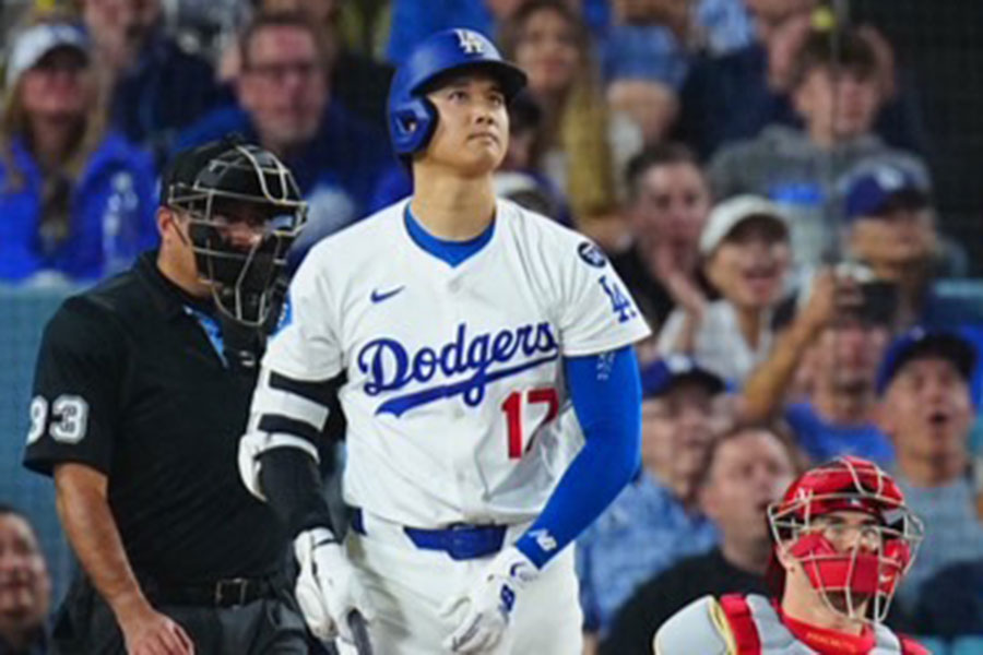 51号本塁打を放ったドジャース・大谷翔平【写真：荒川祐史】