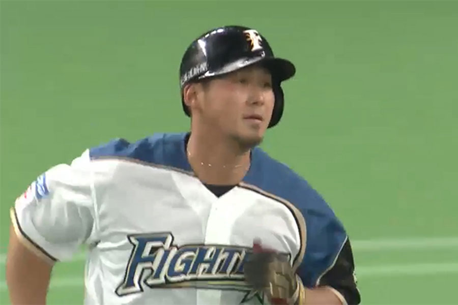 日本ハム在籍時の中田翔【画像：パーソル パ・リーグTV】