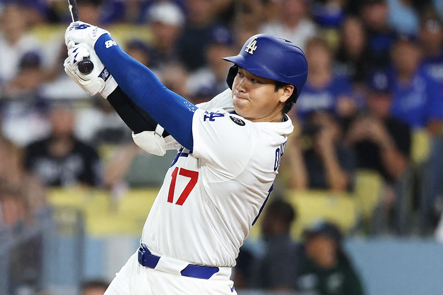 ジャイアンツ戦に出場したドジャース・大谷翔平【写真：ロイター】
