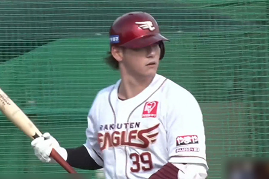 ヤクルト2軍に出場した楽天・伊藤裕季也【画像：パーソル パ・リーグTV】