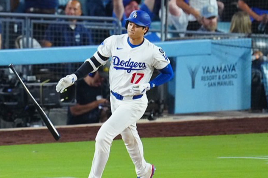 52号本塁打を放ったドジャース・大谷翔平【写真：荒川祐史】