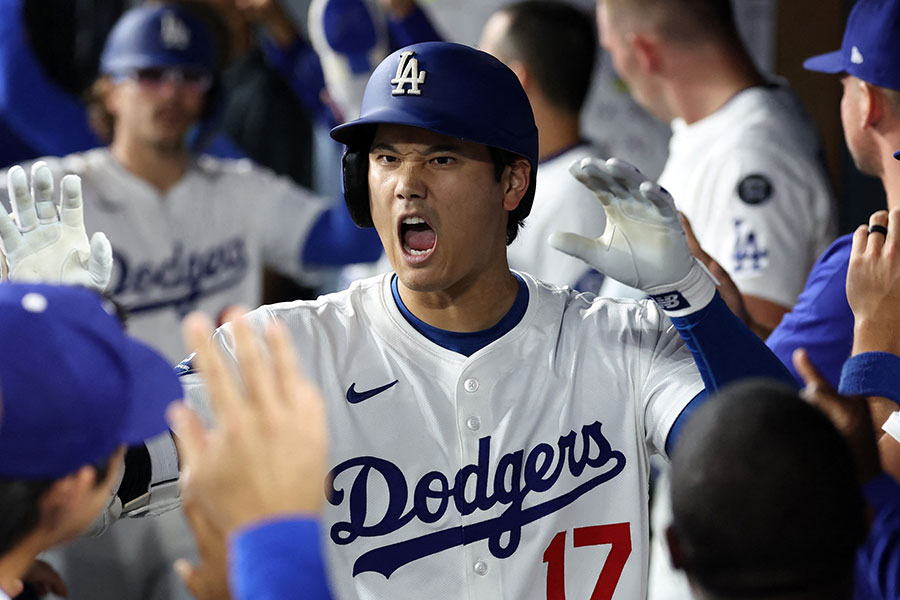 52号逆転3ランを放ったドジャース・大谷翔平【写真：ロイター】