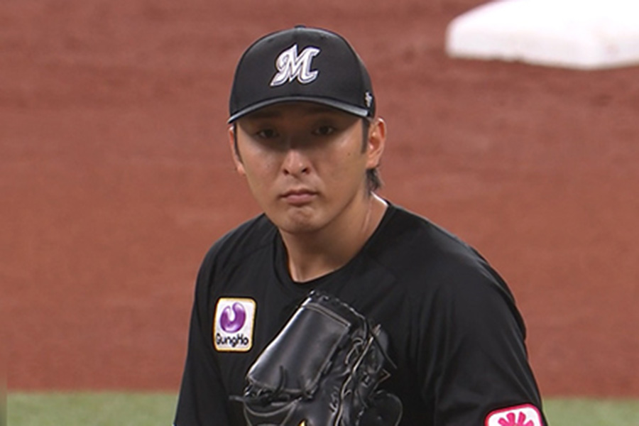 日本ハム戦に登板したロッテ・河村説人【画像：パーソル パ・リーグTV】