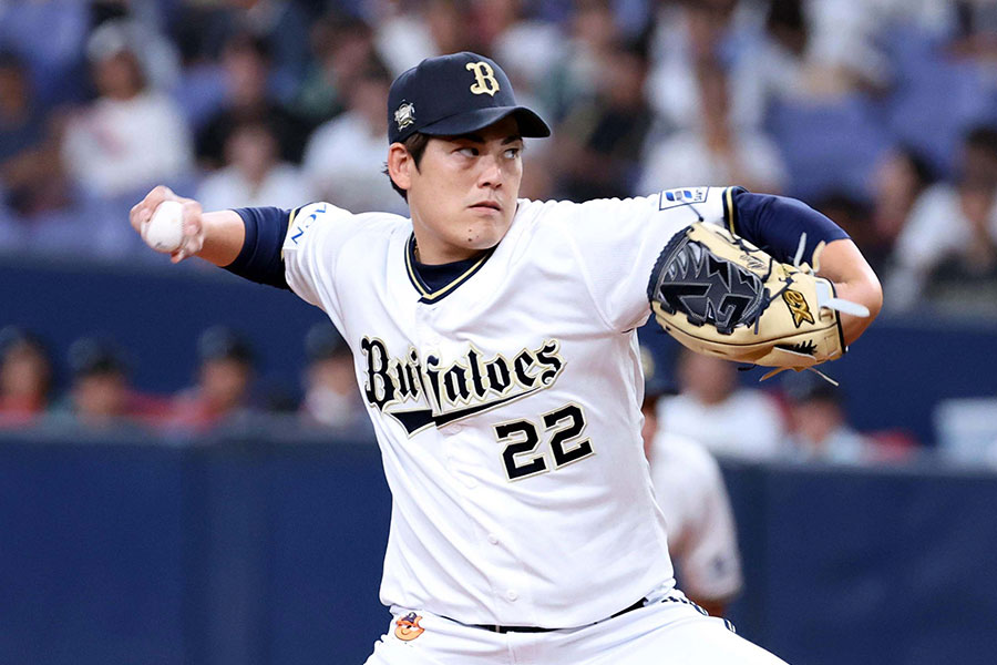 オリックス・九里亜蓮【写真：栗木一考】