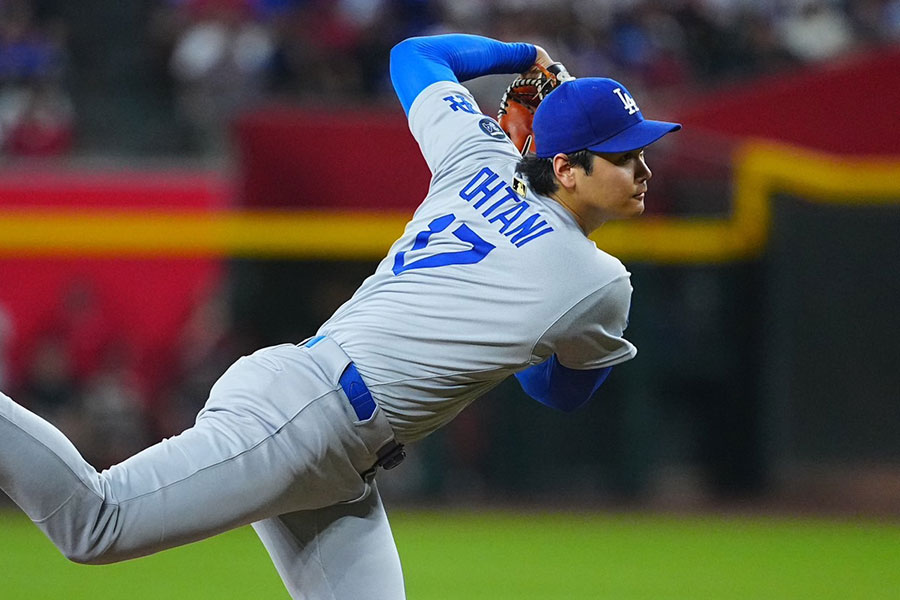 Dバックス戦に登板したドジャース・大谷翔平【写真：ロイター】