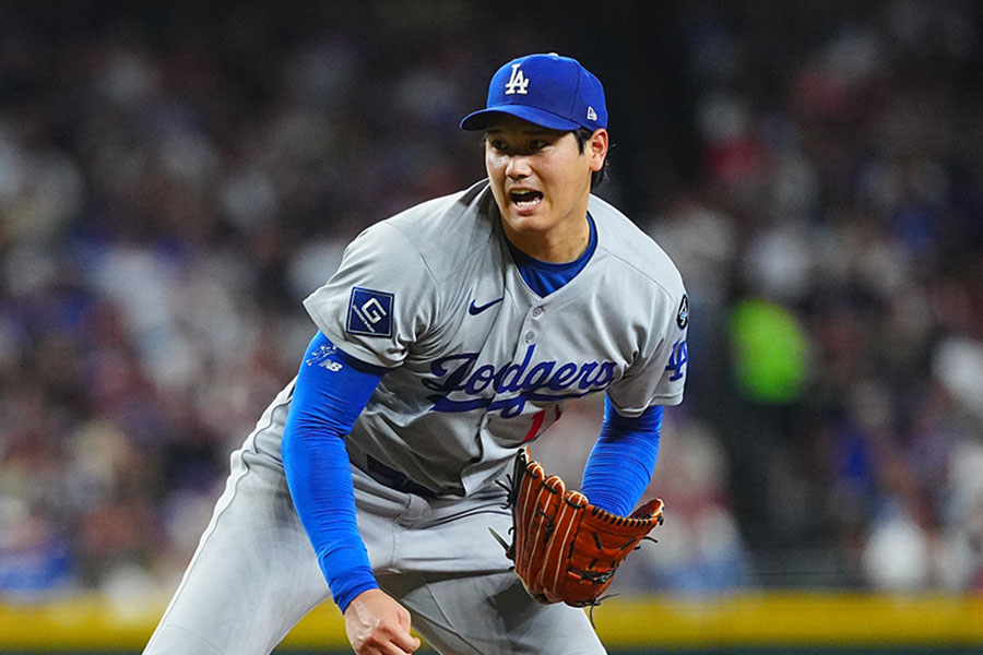 Dバックス戦に登板したドジャース・大谷翔平【写真：荒川祐史】