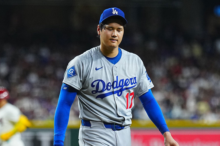 Dバックス戦に登板したドジャース・大谷翔平【写真：荒川祐史】
